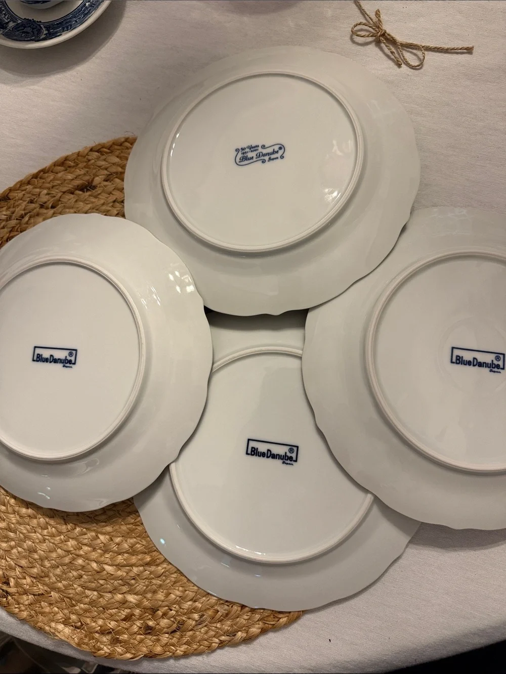 Classic Blue Onion by Blue Danube Floral Porcelain set of 4 salad plates